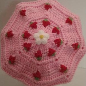 Strawberry Hat Crochet PatternCrochet Beret PatternCrochet Strawberry HatCottagecore Crochet PatternCrochet StrawberryCrochet Pattern image 6
