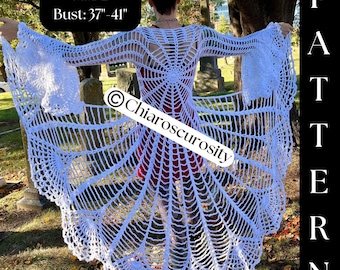 Spiderweb Mandala Coat Crochet Pattern-Halloween Duster-Crochet Spiderweb-Gothic Halloween Coat-Stevie Nicks Jacket-Crochet Duster Jacket