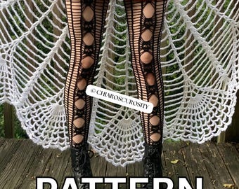 Halloween Skull Tights Crochet Pattern, Lace Skeleton Stockings (PDF File)