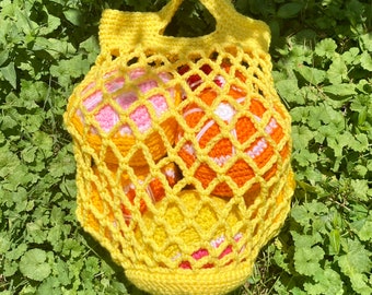 Foldable Crochet Market Bag Pattern—Foldable Orange Bag—Crochet Reusable  Marketbag—Crochet Fruit Bag—Recycle Grocery Bag—Crochet Bag Pattern