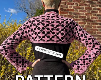 Flower Sleeves and Shrug Crochet Pattern | Sizes Small and Medium