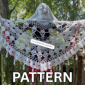 Skull Shawl Crochet Pattern, Halloween Skeleton Cape (PDF File)