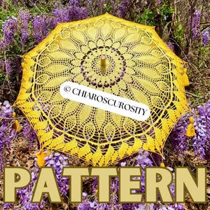 Sun Gazer Crochet Parasol Pattern—Crochet Parasol Pattern—Crochet Umbrella Pattern—Crochet Lace Pattern—Lace Umbrella—Lace Parasol