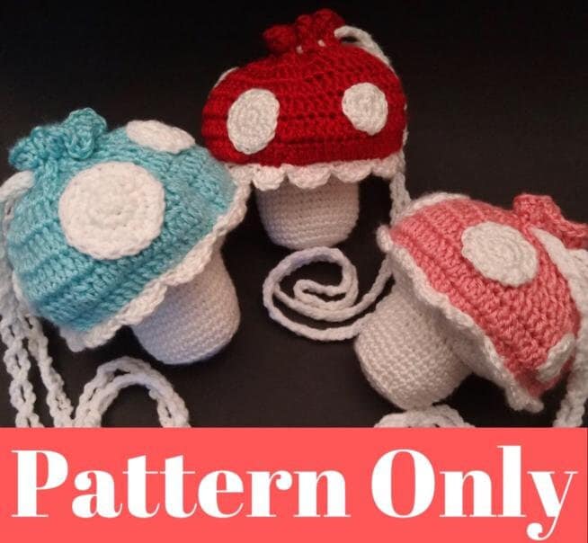 Crochet Mushroom Bag Crochet Patterncottagecore Bag