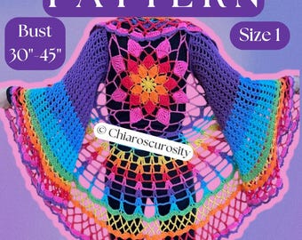 Echeveria Duster Mandala Coat Crochet Pattern (Size 1)