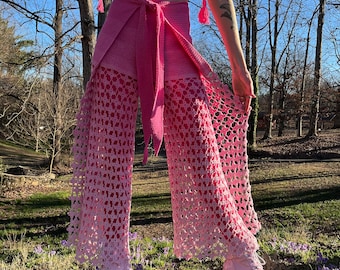 Crochet Wrap Pants Pattern—cherry Blossom Lace Crochet Pants Crochet Wrap Pants Pattern—cherry Blossom Lace Crochet Pants