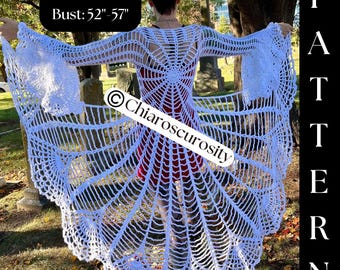 Spiderweb Mandala Coat Crochet Pattern-Halloween Duster-Crochet Spiderweb-Gothic Halloween Coat-Stevie Nicks Jacket-Crochet Duster Jacket
