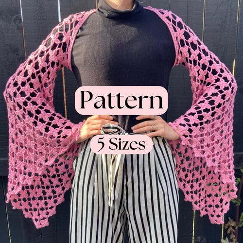 Sakura Shrug Flower Bolero Crochet Pattern (size Inclusive) - Etsy