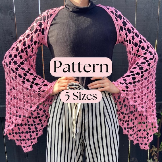 Sakura Shrug Flower Bolero Crochet Pattern (size Inclusive) - Etsy