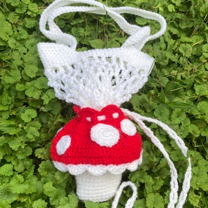 Foldable Crochet Market Bag PatternCrochet Mushroom BagCrochet Reusable MarketbagCrochet MushroomRecycle Grocery BagCrochet Bag Pattern image 4