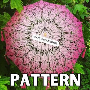 Cherry Blossom Crochet Parasol Pattern—Crochet Parasol Pattern—Crochet Umbrella Pattern—Crochet Lace Pattern—Lace Umbrella—Lace Parasol