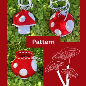 Crochet Mushroom Bag Crochet Pattern—Cottagecore Bag Pattern—Mushroom Purse—Crochet Mushroom—Crochet Tote Bag—Market Bag Pattern
