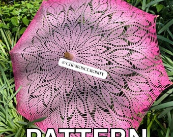 Flower Lace Parasol Crochet Pattern, The Cherry Blossom Parasol (8 Rib)