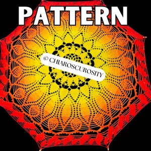 Sun Gazer Crochet Parasol Pattern—Crochet Parasol Pattern—Crochet Umbrella Pattern—Crochet Lace Pattern—Lace Umbrella—Lace Parasol