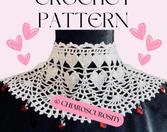 Sweetheart Collar | Crochet Lace Heart Choker Pattern