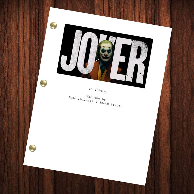 Joker Movie Script Réimpression Scénario complet Script image 1