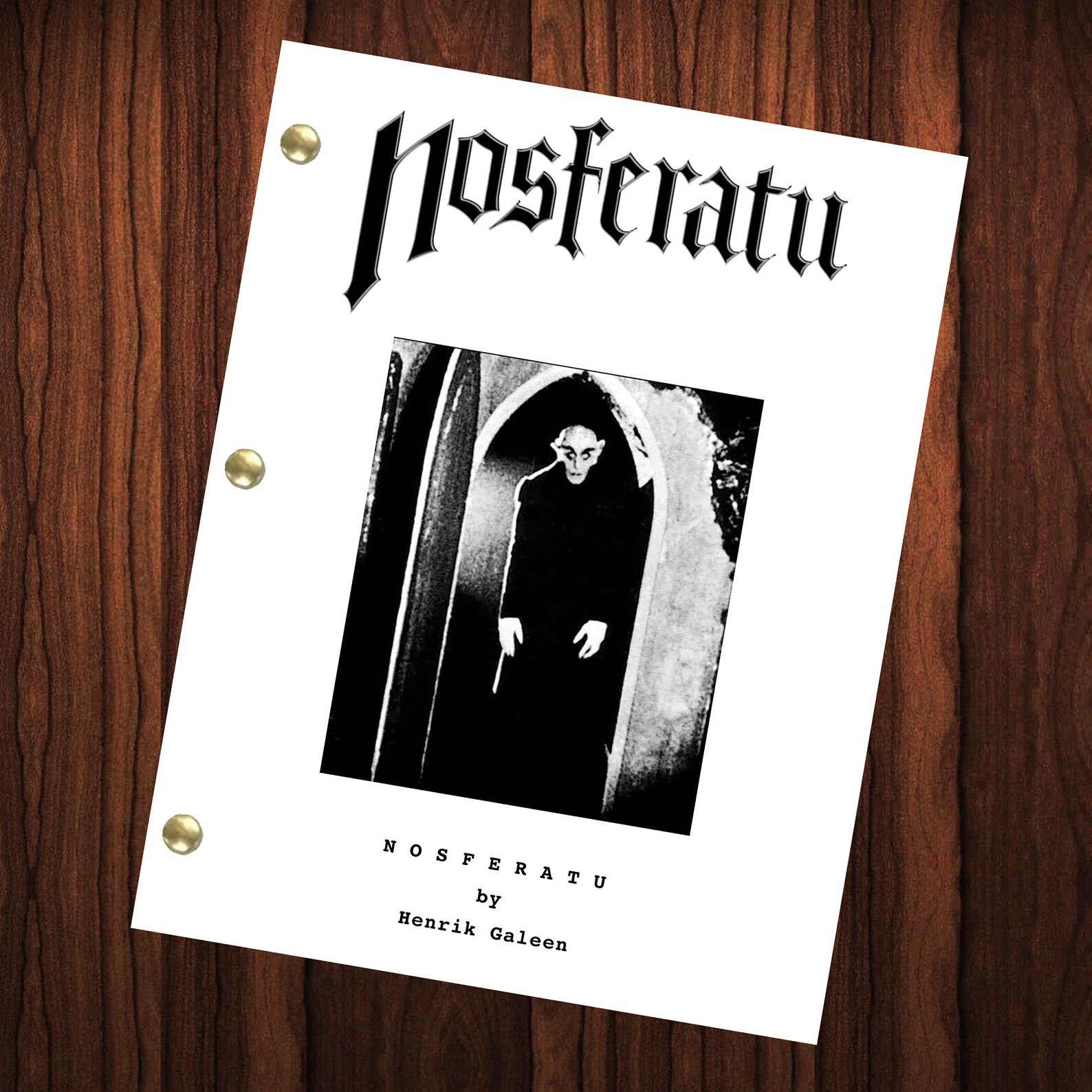 Nosferatu Movie Script Reprint Full Screenplay Full Script A Etsy