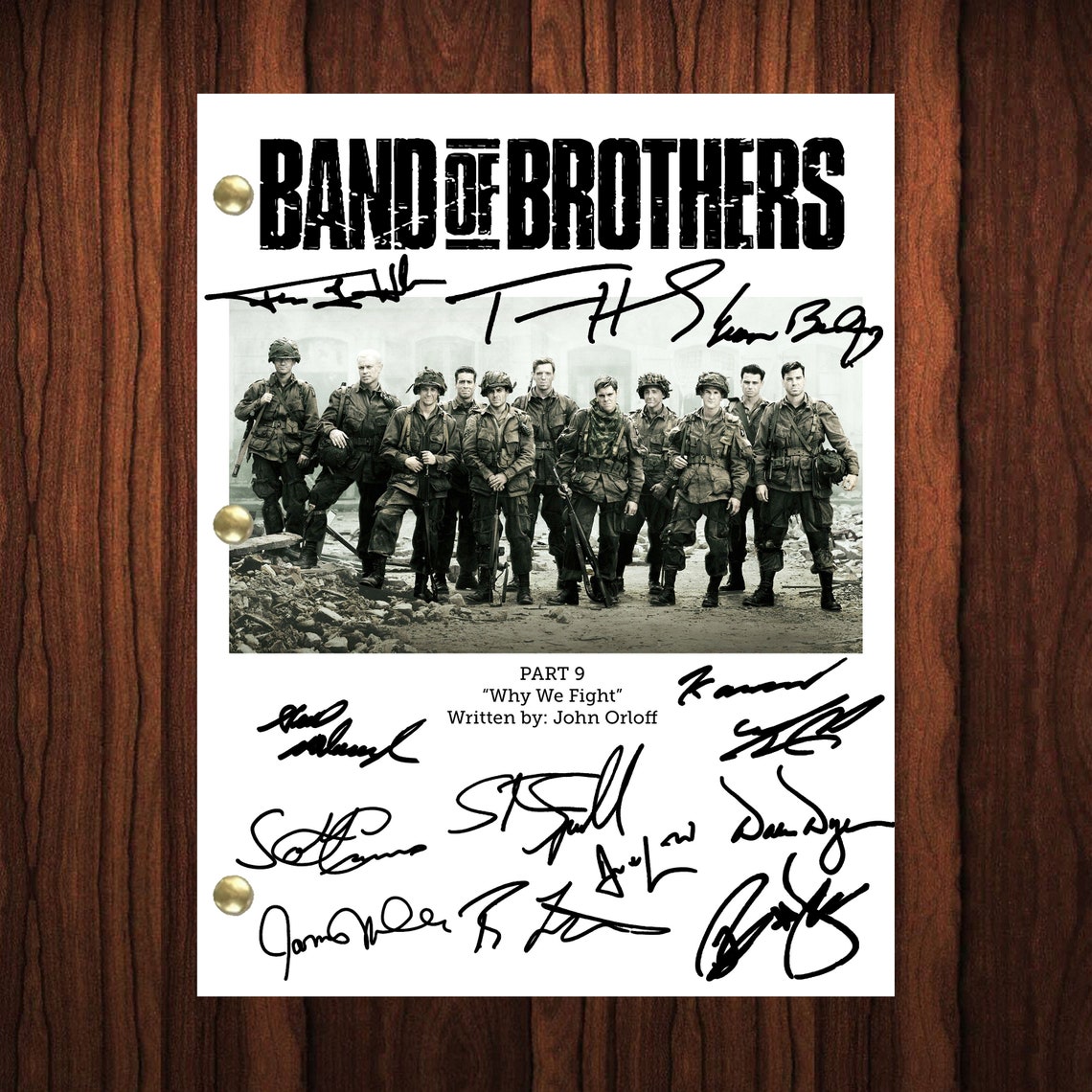 Band of Brothers Signed Autographed Reprint Script Full Etsy