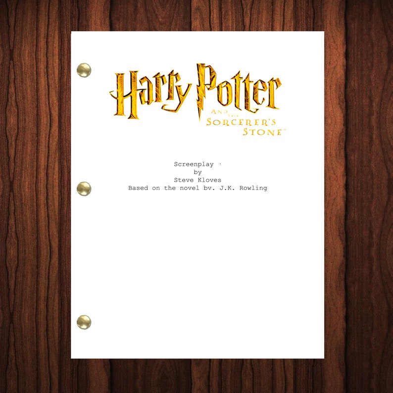 Harry Potter Movie Script Reprint Full Screenplay Full Script | Etsy