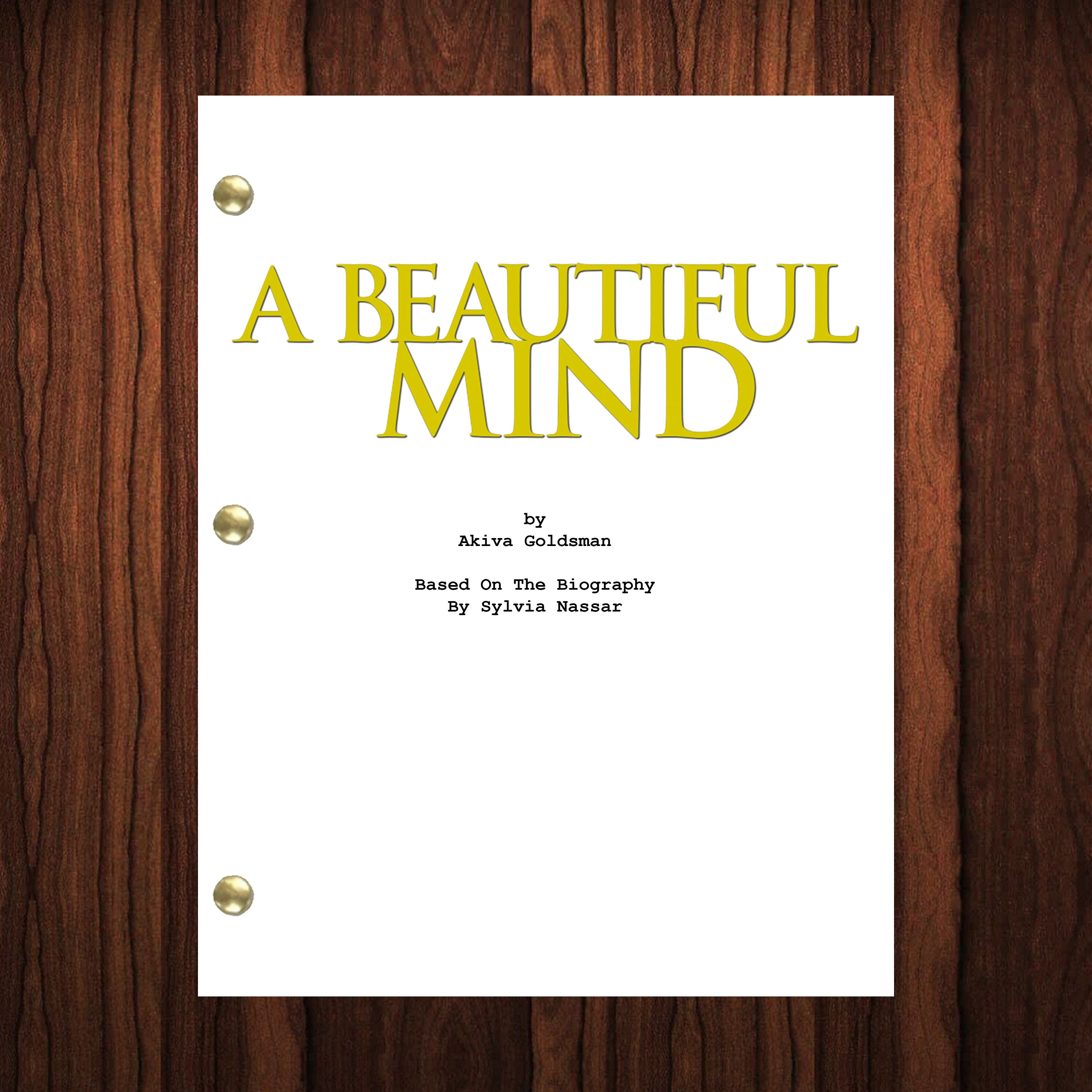 A Beautiful Mind Movie Script Reprint Full Screenplay Full Etsy