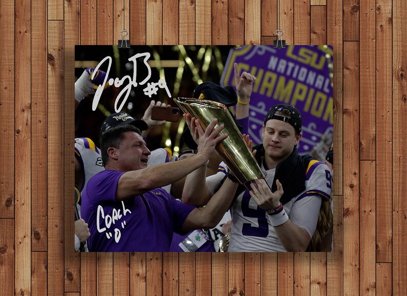 Joe Burrow Coach O Autographed Signed Reprint 8x10 Photo Etsy