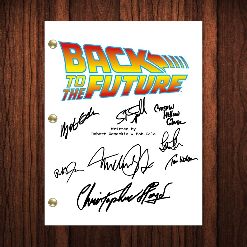 Back to the Future Signed Autographed Script Full Screenplay Etsy