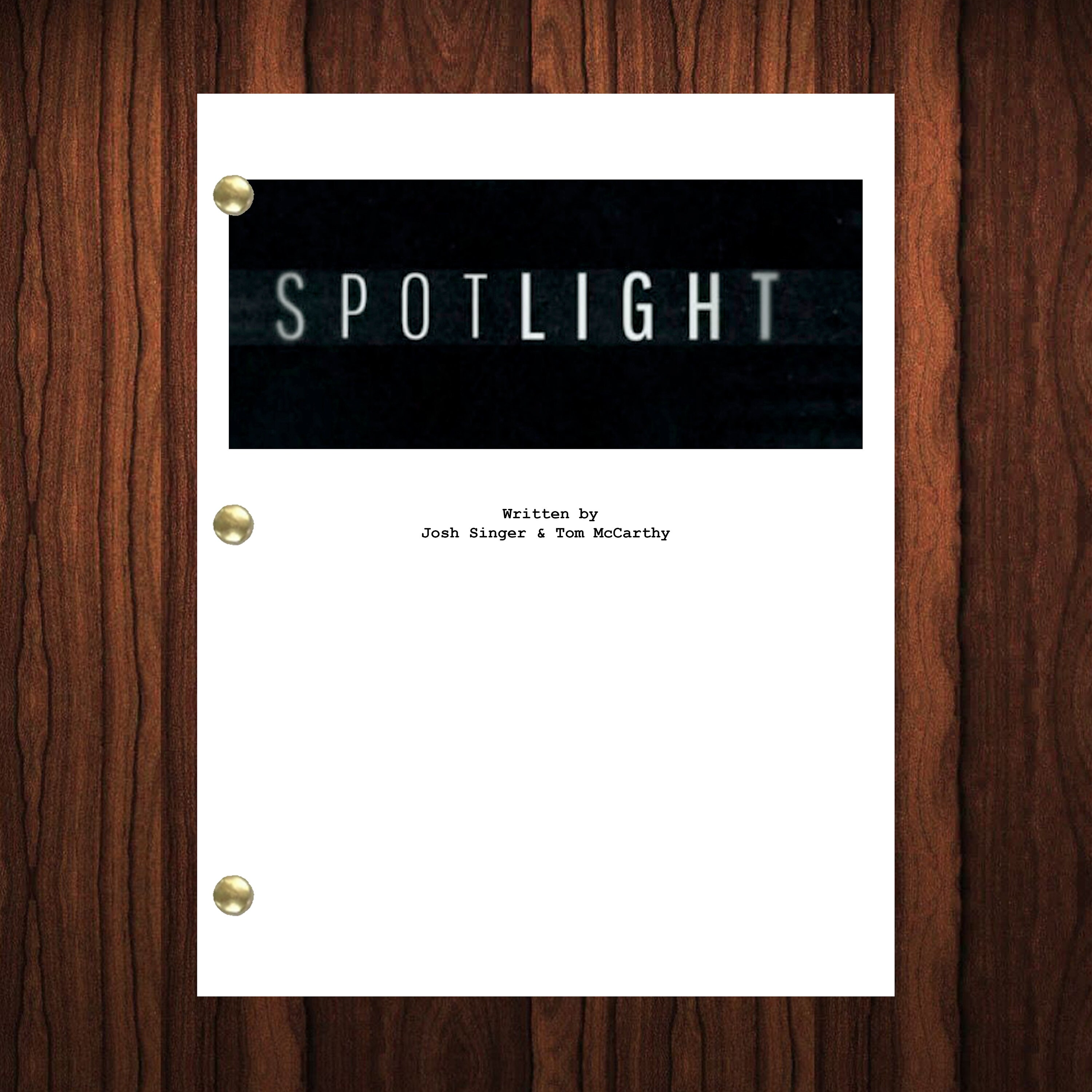Spotlight Movie Script Reprint Full Screenplay Full Script Etsy