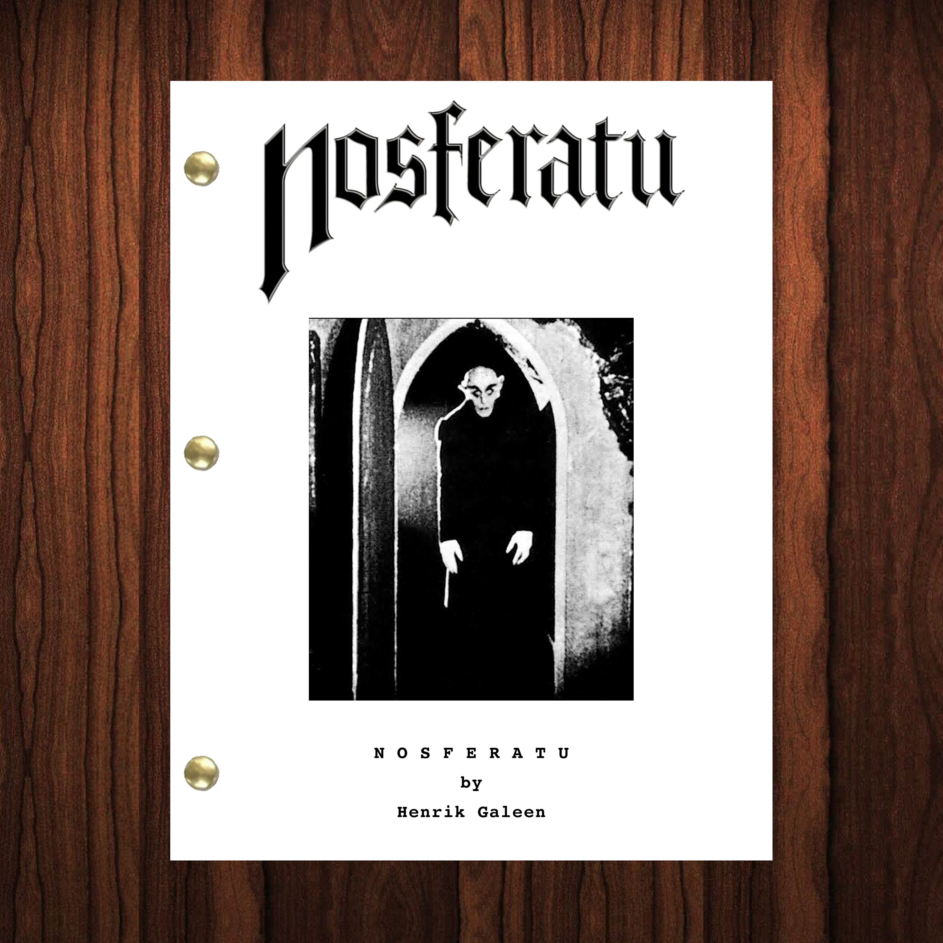 Nosferatu Movie Script Reprint Full Screenplay Full Script A Etsy