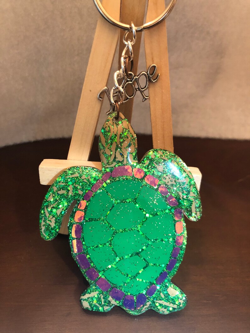 Sea Turtle Keychain Etsy