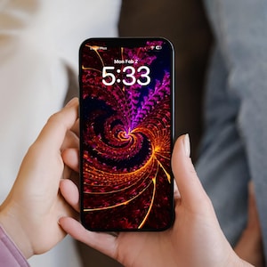 Psychedelic Cosmic Wallpaper – Neon Swirl Vortex | 4K iPhone, Android & iPad + Universal