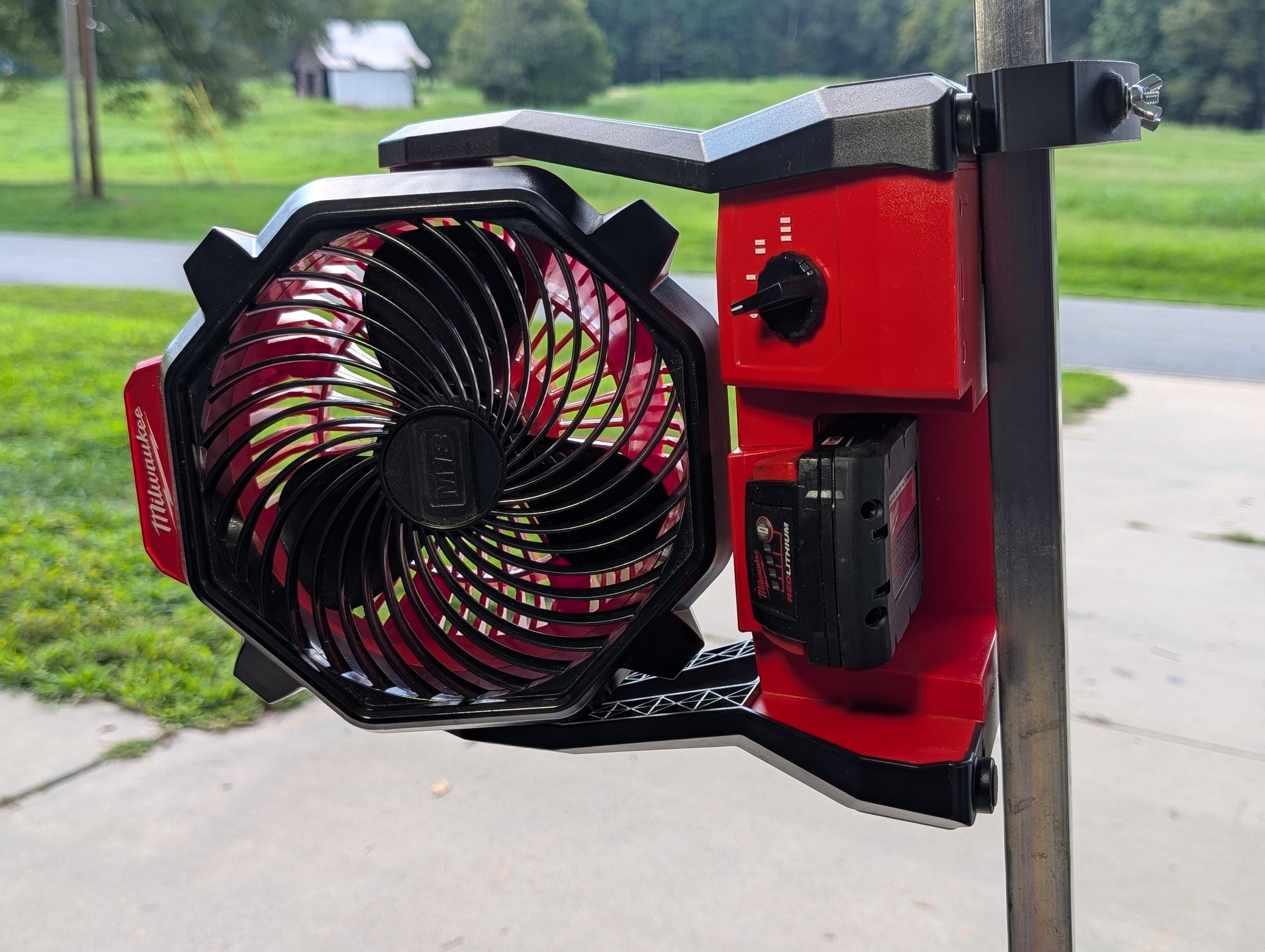 Golf Cart Adapter for Milwaukee Model 0886-20 Hybrid 18V Fan