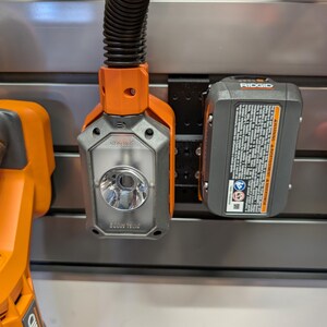 Battery Holder Mount for Ridgid 18V Batteries Pegboard Wall Shelf image 7