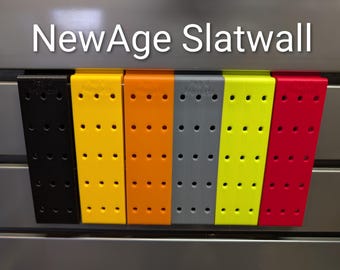 NewAge Slatwall-fästeadapter för Ryobi, Milwaukee, Dewalt, Ridgid, Bosch verktygshållare (ENDAST ADAPTER)