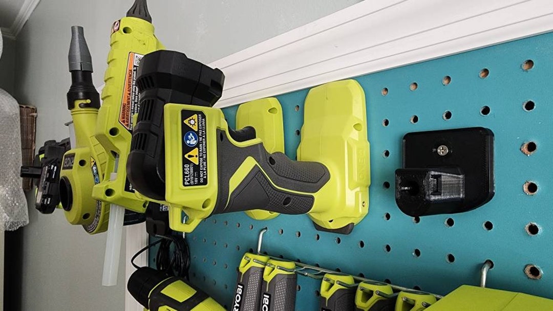 Flat Mount 3D Printed Holder for Ryobi 18V One Tools to Pegboard or Slatwall Etsy
