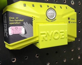 3D Printed Pegboard or Wall Holder for Ryobi Stud Finder