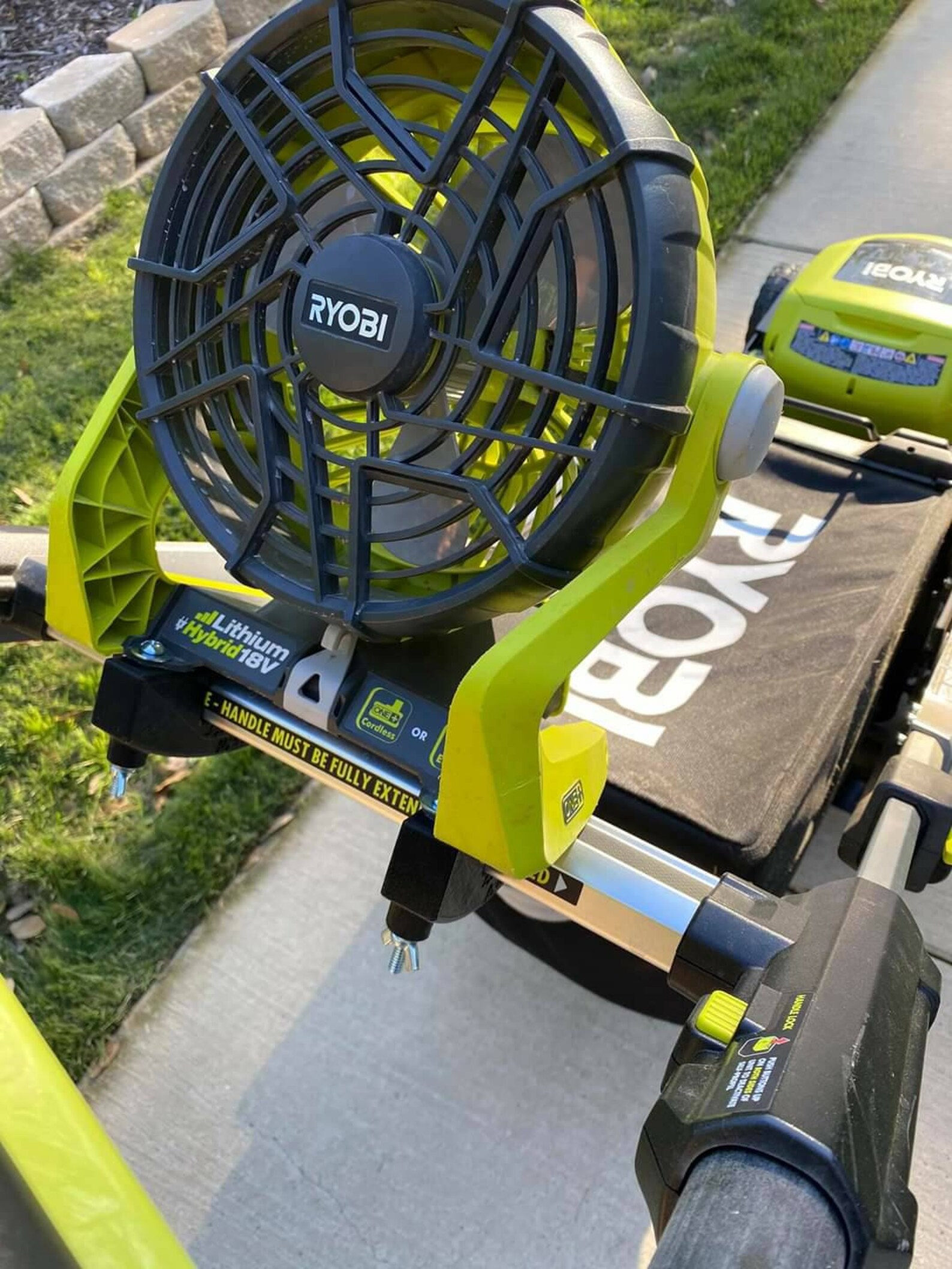 18V Hybird Fan Holder for Ryobi 40V Mowers or Golf Carts Etsy