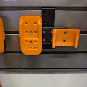 Battery Holder Mount for Ridgid 18V Batteries Pegboard Wall Shelf image 6