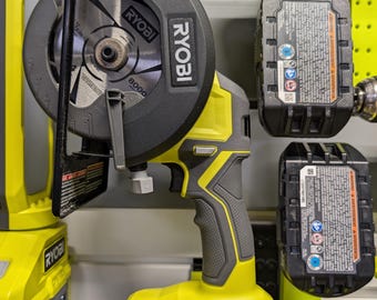 Extended Base 3D Printed Tool Holder for Ryobi Tools