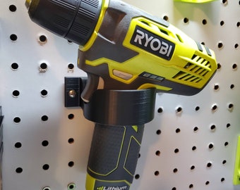 3D Printed Wall or Pegboard Holder for Ryobi and Ridgid 8V and 4V Drill Screwdrivers