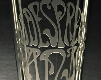 Sandblasted Widespread Logo Glasses