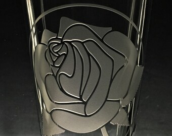 Sandblasted Rose Glasses