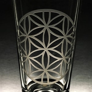 Lunettes sablées mandala Fleur de vie