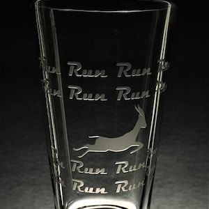 Phish Antelope Sandblasted 16oz.Pint Glass Run Run Run Run