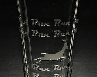 Phish Antelope Sandblasted Glasses... Run Run Run Run