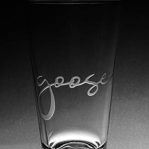 Sandblasted Goose Logo Glasses