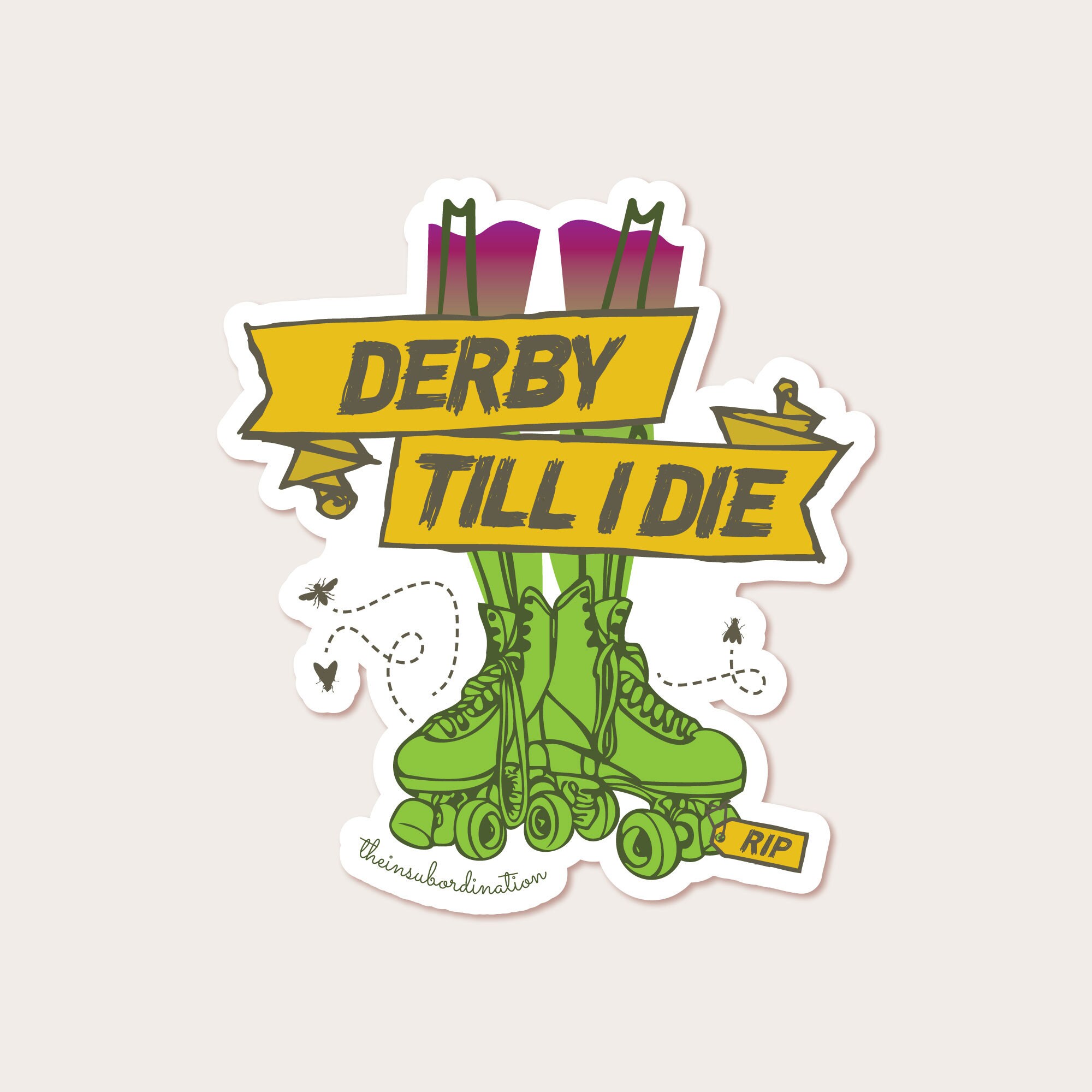 Roller Derby Vinyl Sticker Helmet Sticker Water Bottle Sticker Derby