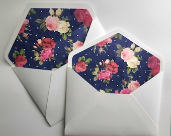 A6- Floral Insert Envelopes/Pack of TWO
