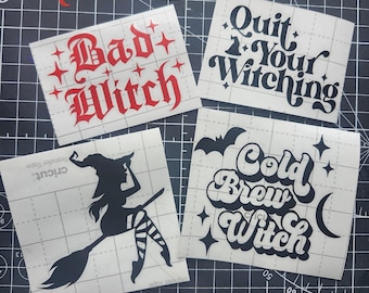 Witchy Halloween Stickers (Different Color & Design Options!)