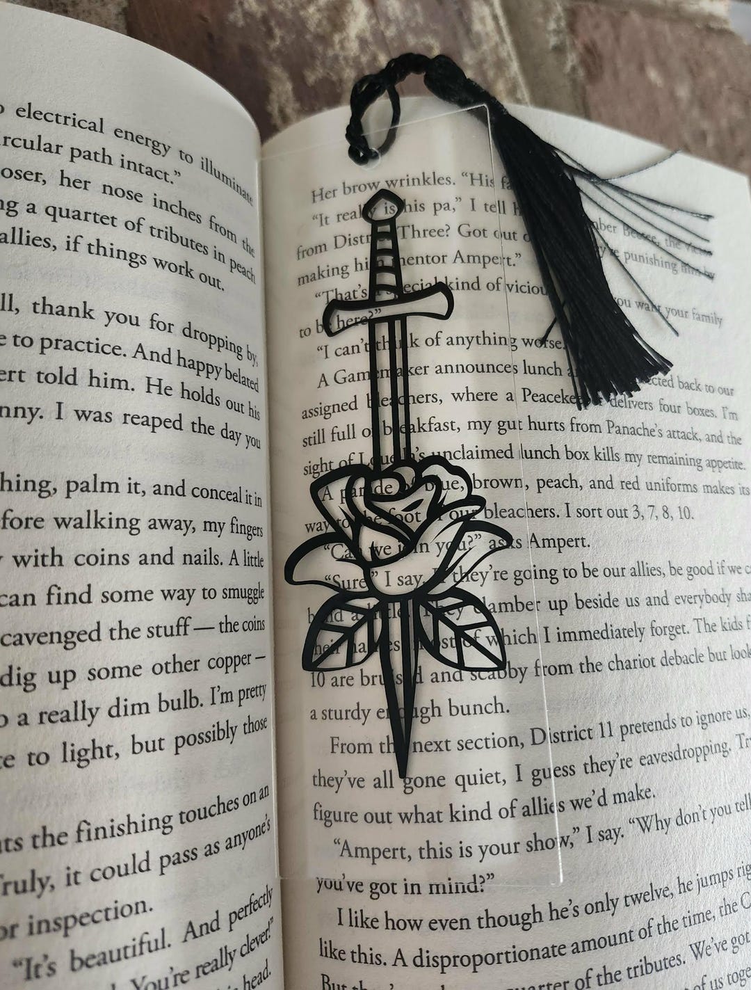Rose & Sword Bookmark - Etsy