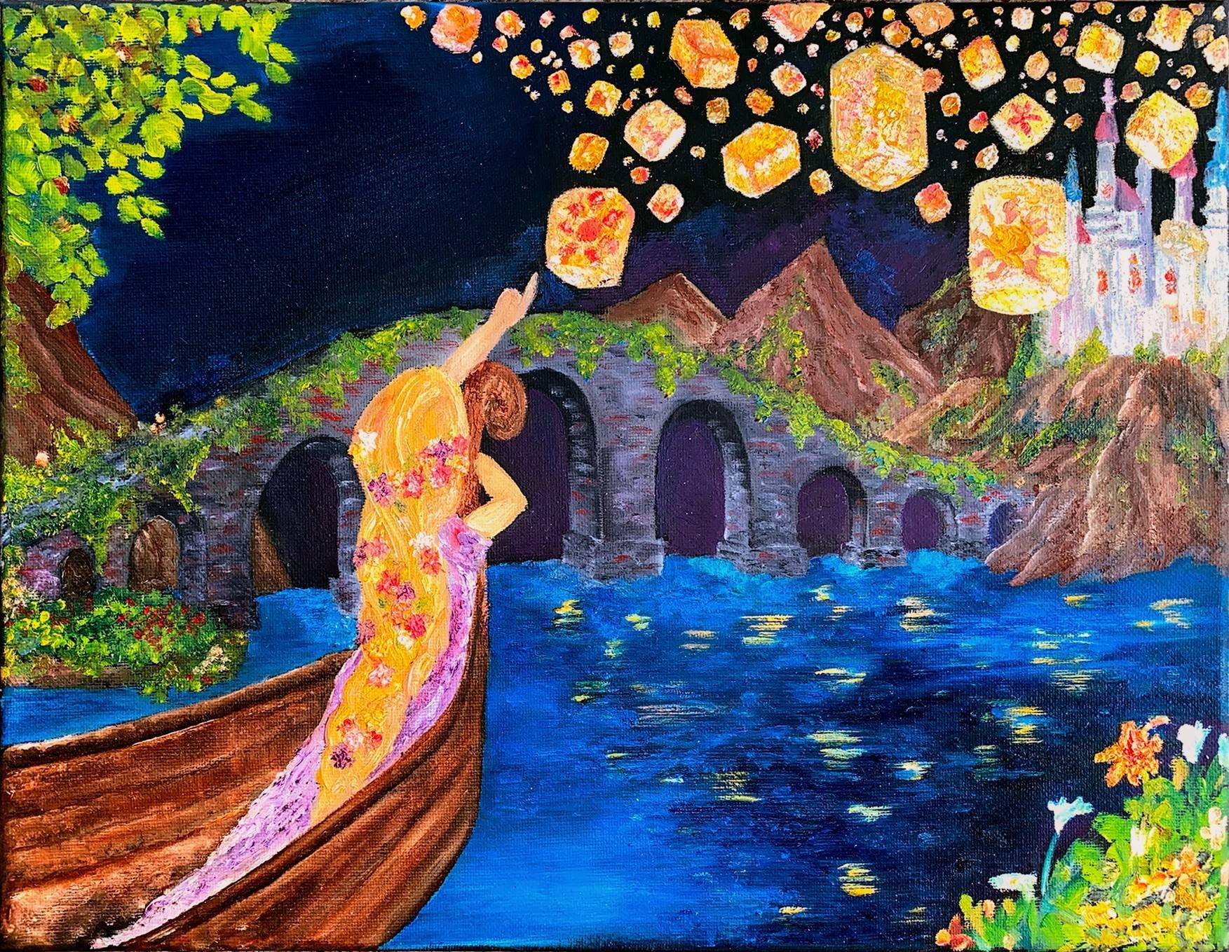 Tangled cheap lantern painting